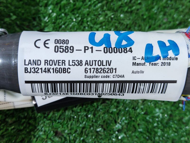 LR026030 Side curtain airbag left Range Rover Evoque L538 (2012-2018) Used cost 110 € in stock 1 pcs.