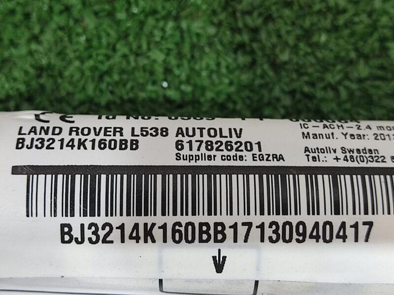 LR026030 Side curtain airbag left Range Rover Evoque L538 (2012-2018) Used cost 110 € in stock 1 pcs.