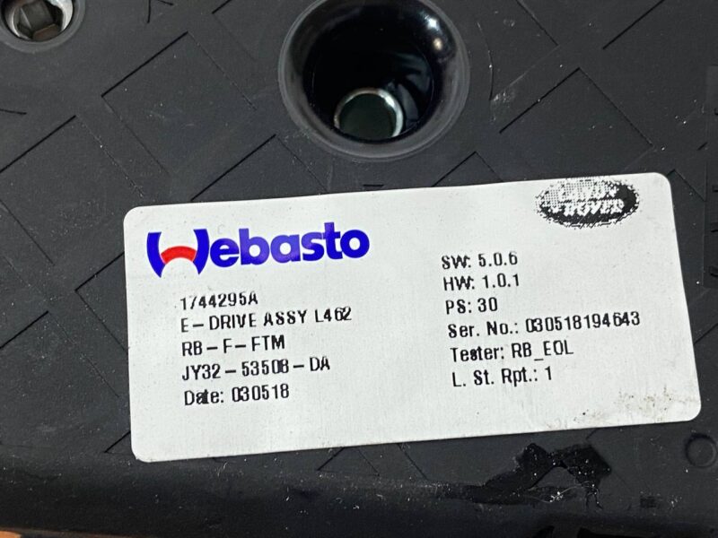 LR100592 Electric motor panorama Land Rover Discovery 5 L462 (2017-) used cost 40 € in stock 1 pcs.