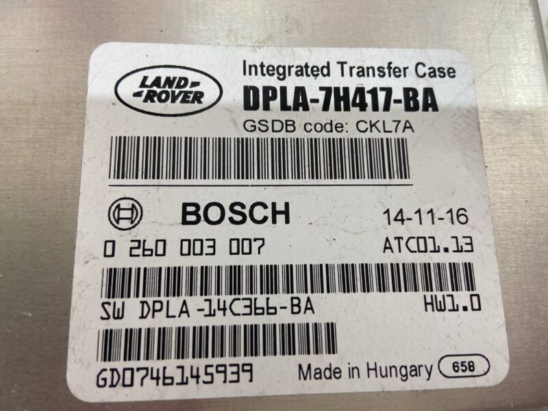 LR052557 Transfer Case Control Module Range Rover L405 (2013-2021) Used cost 95 € in stock 1 pcs.