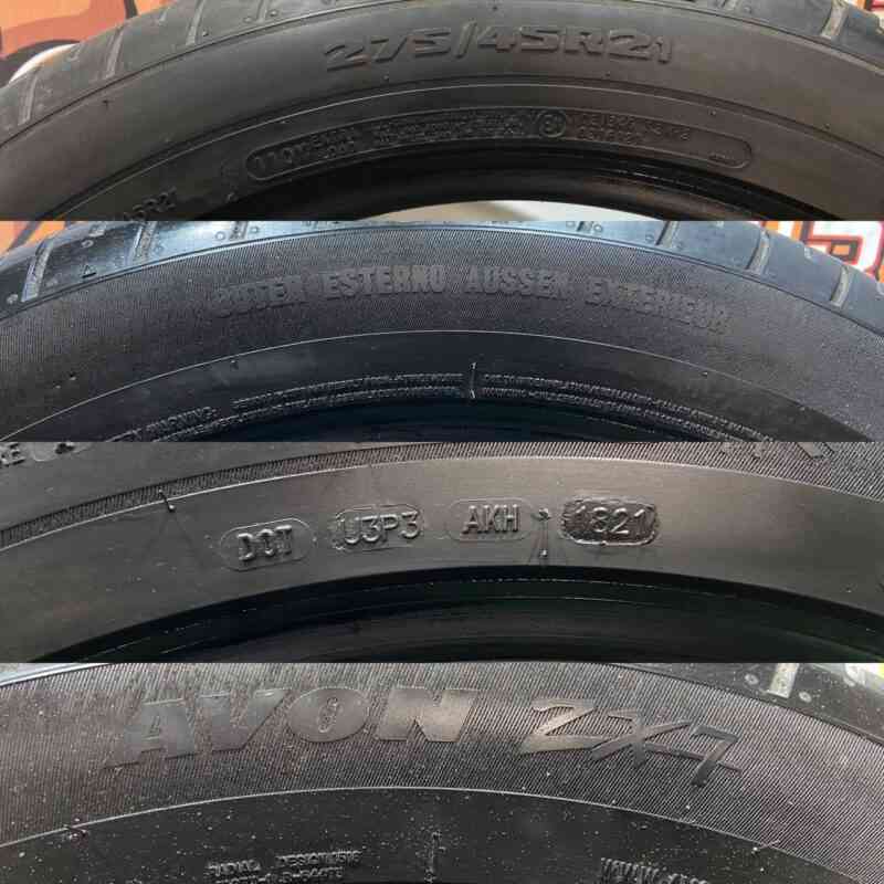 245/45R21 Tire AVON ZX7 275/45R21 Used Rubber cost 80 € in stock 2 pcs.