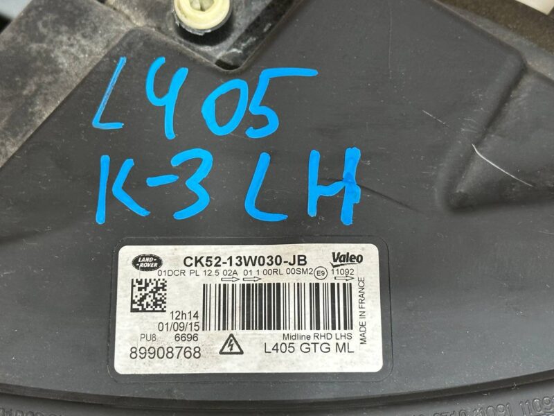 LR067216 Left headlight Range Rover L405 (2013-2021) used cost 400 € in stock 3 pcs.