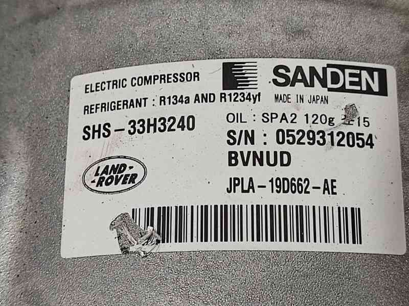 LR144595 Air conditioner compressor Range Rover Sport L494 (2014-2022) used cost 300 € in stock 1 pcs.