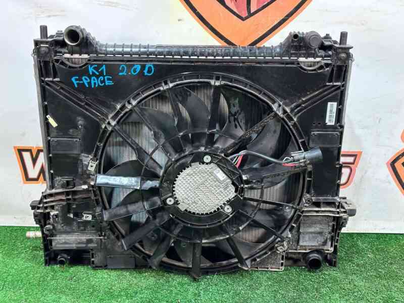 T4A37949KIT Radiator cassette 2.0 assembled +fan +frame Jaguar F-Pace X761 (2017-) Used cost 1 400 € in stock 2 pcs.
