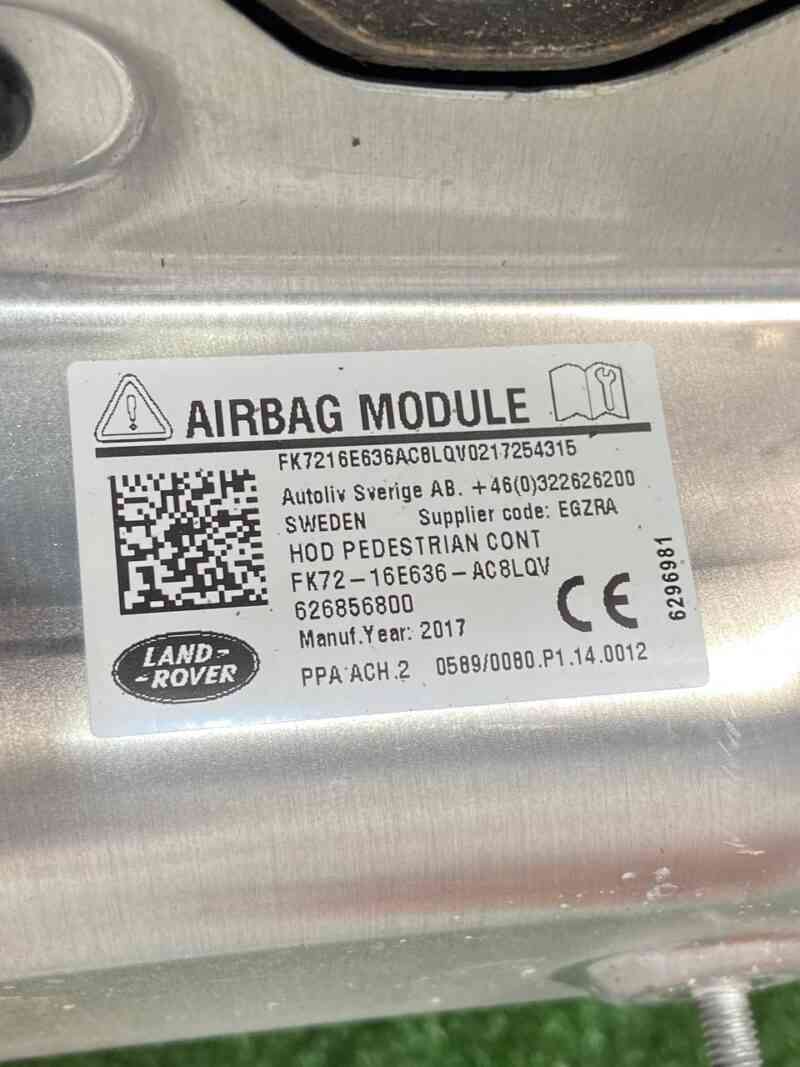 LR135791 Hood airbag Land Rover Discovery Sport L550 (2015-) used cost 150 € in stock 1 pcs.
