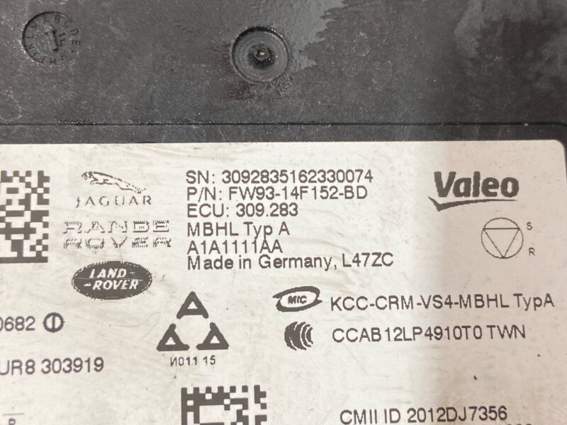 T2H1963 Sensor of dead (blind) zones Jaguar XF X260 (2015-) used cost 230 € in stock 4 pcs.