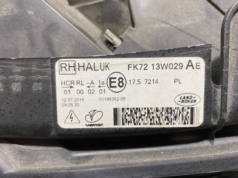 LR137223 Right halogen headlight Land Rover Discovery Sport L550 (2015-) Used - Image 14