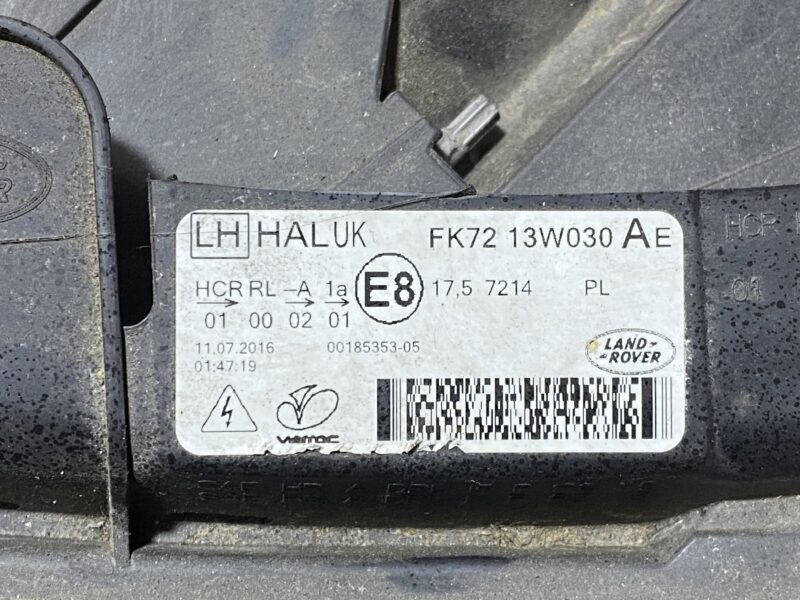 LR137224 Left halogen headlight Land Rover Discovery Sport L550 (2015-) Used - Image 18