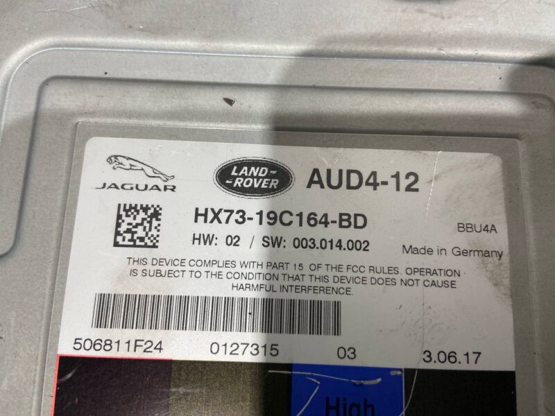 T2H13396 Amplifier AUDIO 600W meridian Jaguar F-Pace X761 (2017-) Used cost 500 € in stock 2 pcs.