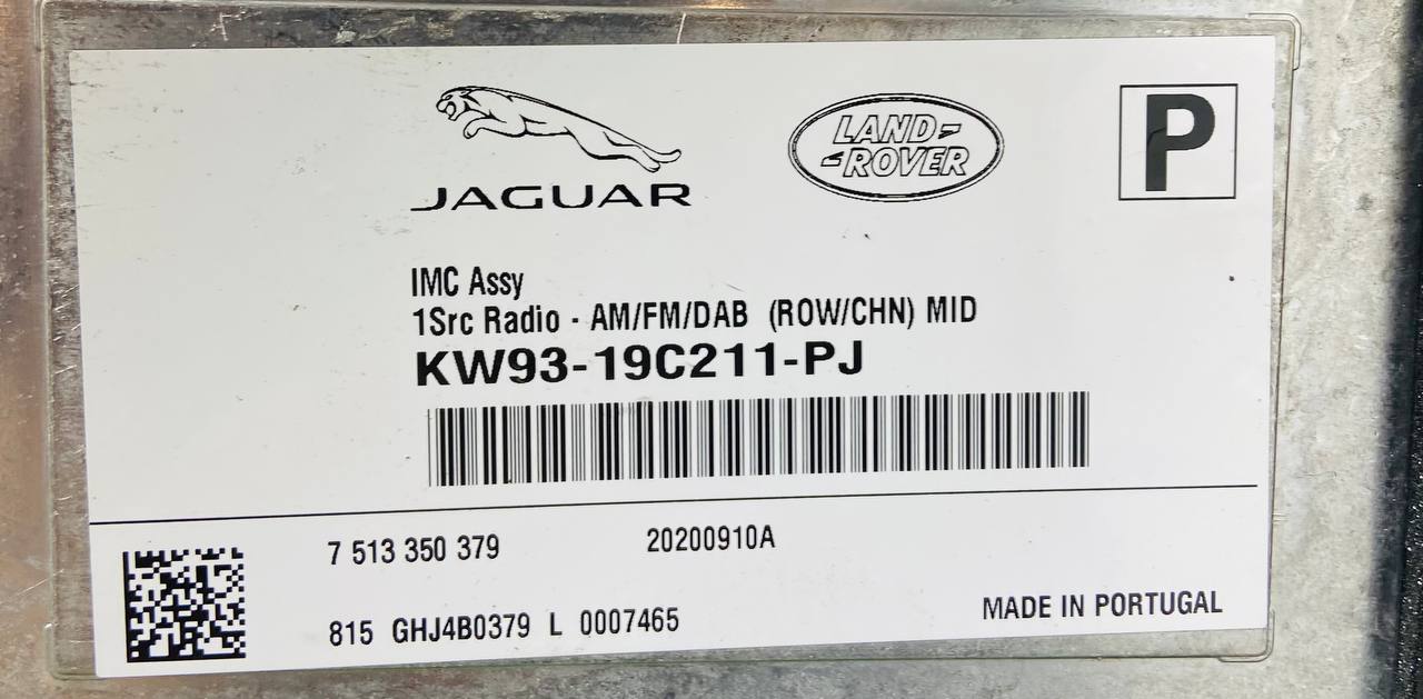 J9C11413 Information-entertainment module Jaguar E-Pace X540 (2017-) Used cost 500 € in stock 2 pcs.