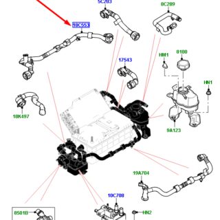 104123540 Hose for the water pump of Range Rover Sport L461 (2023-) Used cost € in stock 1 pcs.